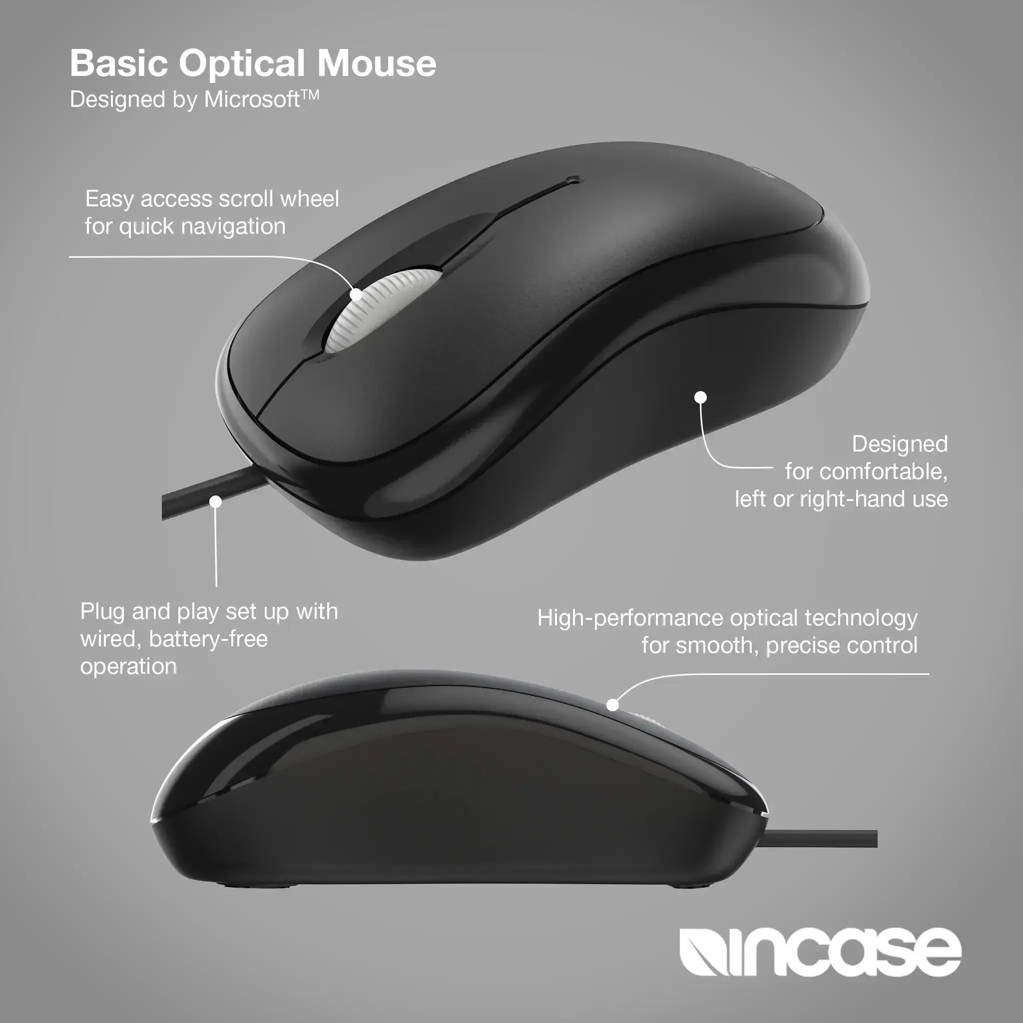 Incase Designed by Microsoft™ Basic Optical Mouse - Image 3