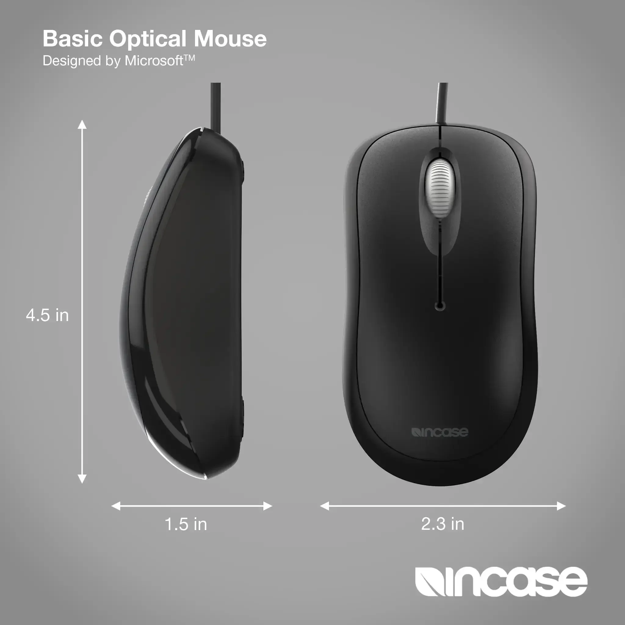 Incase Designed by Microsoft™ Basic Optical Mouse - Image 4
